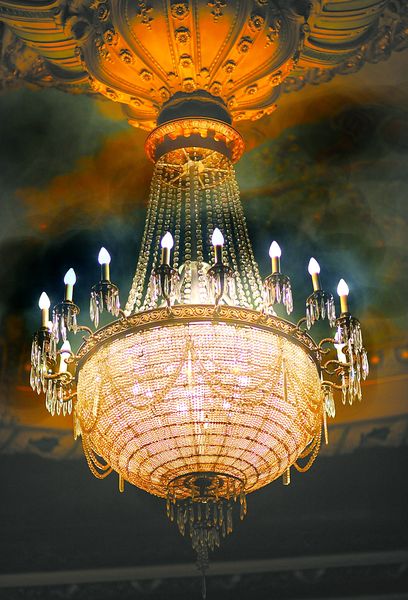 Jeanette MacDonald Nelson Eddy chandelier from "Maytime" hangs today in the Mischler Theater, Altoona, PA